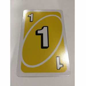 Yellow ‘1’ UNO card